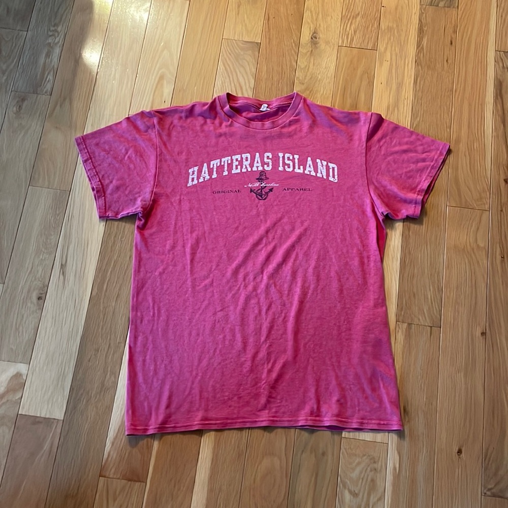 Pink hatteras island shirt